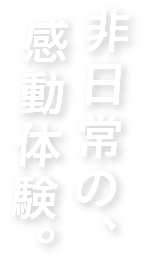 非日常の感動体験